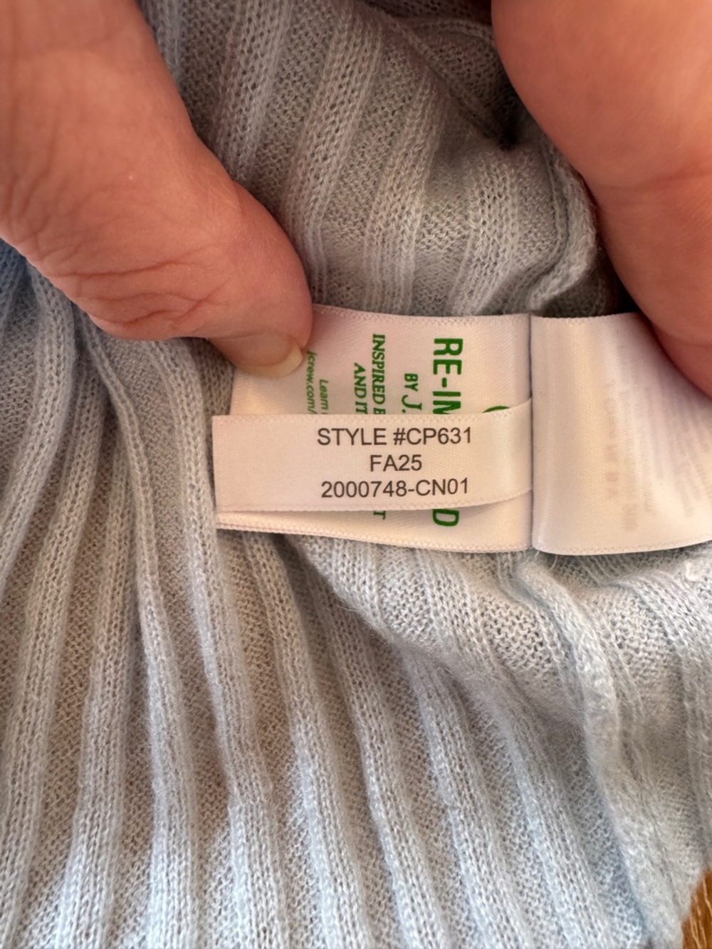 NWT J. CREW Women’s New ribbed featherweight 100% cashmere T-shirt Fresh Air S - Picture 12 of 15
